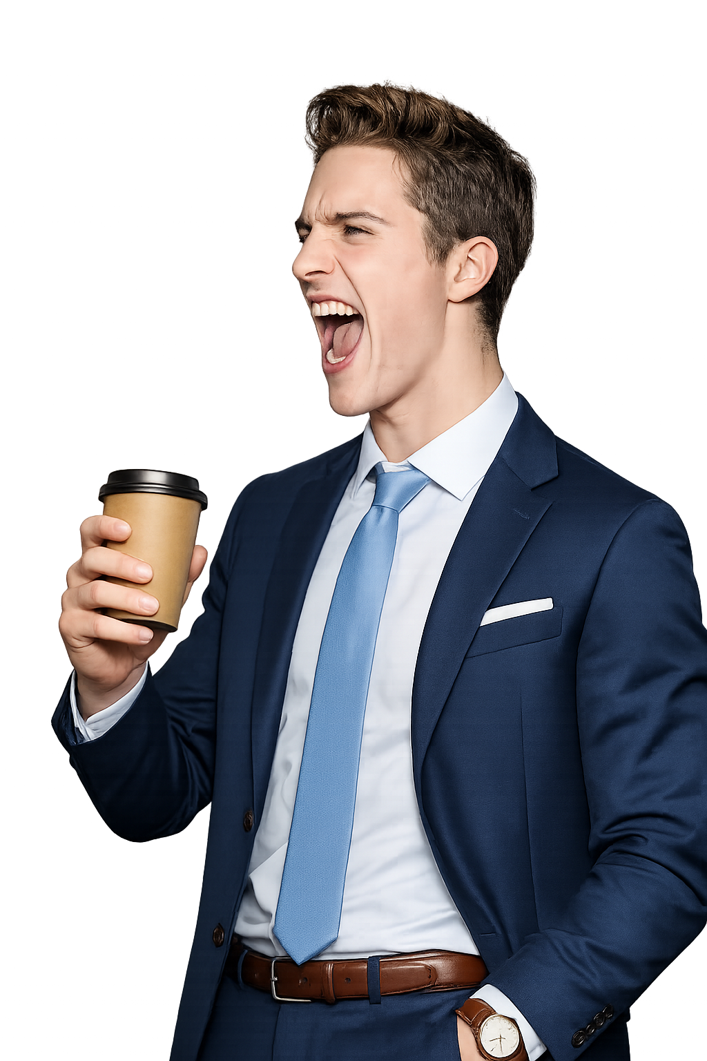 Ondernemer met koffie